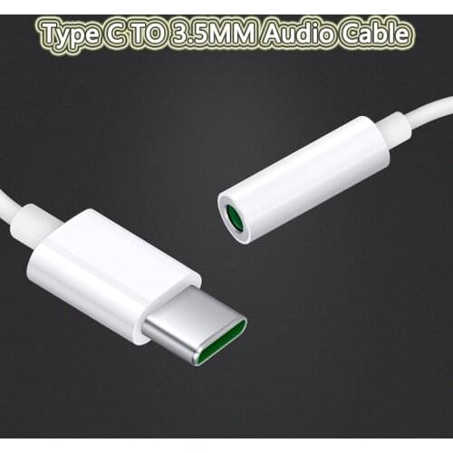 Original USB Type C To 3.5mm Earphone Jack Adapter Aux Audio For OPPO Ace2 R17 Oneplus 8 7 6T 7T Pro Usb-c Music Converter Cable