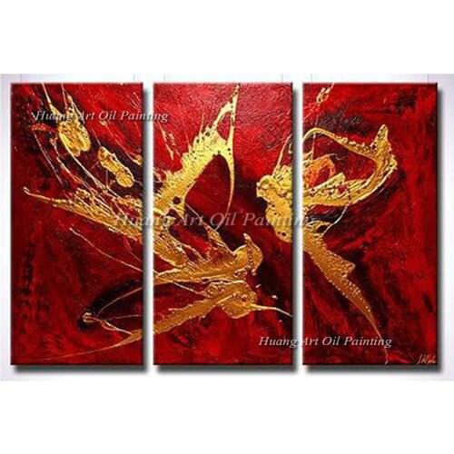 Hand Painted Oil Painting On Canvas Wall Red Picture Hand Drawing Paintings Modern Abstract Wall Art Decor For Home