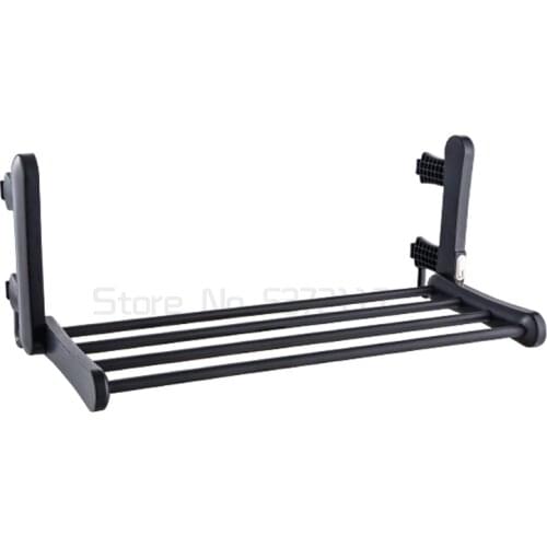 Sterilization towel rack household toilet non perforated traceless heating foldable antibacterial towel rack