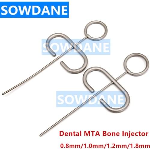 Dental Surgical Implant Bone Powder Collector Scraper MTA Bone Graft Injector Syringe Carrier 1.2MM straight/curved tip Tool
