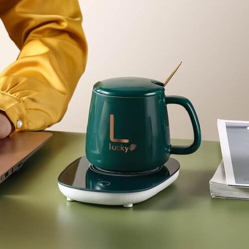 USB Mug Warmer Cup Heating Coaster 55°C Thermostatic Heating Pad For Coffee Milk Tea Auto Power Off Gift For Friends