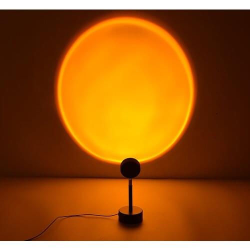 USB Sunset Rainbow Red Projection Led Sun Night Desk Lamp Lights Live Broadcast Background Decoration For Bedroom Bar Coffee Wal