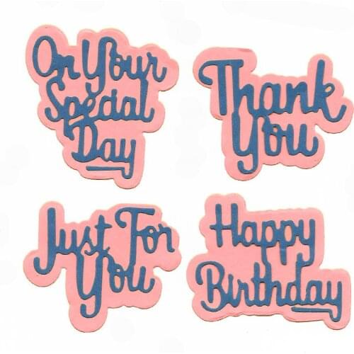 Words Letters Die Cut Metal Cutting Dies Scrapbooking For Paper Art Card Making Decorative Craft DIY Mold Embossing Slimline Die