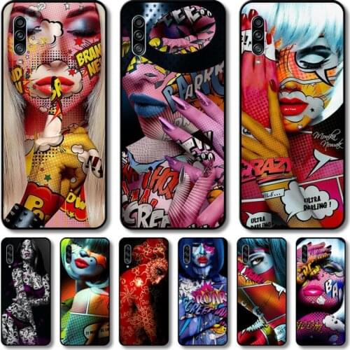 Sexy cool women Phone Case For Samsung Galaxy A 12 51 52 21 71 70 42 32 10 80 90 E 5G S Black Shell Art Cell Cover