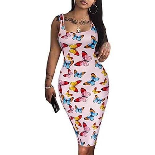 Women Sexy Leopard Print Bodycon Dress Summer Fashion Sleeveless White Tank Dresses For Women 2021 Tie Dye Pencil Robe Femme