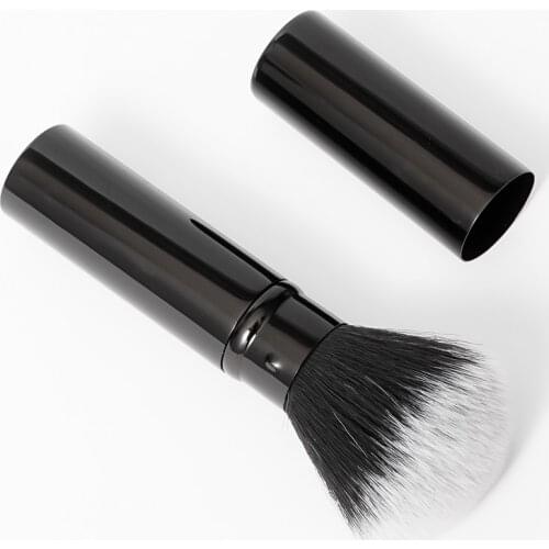 1Pcs Black Retractable Foundation Makeup Brush Professional Flat Cream Blush Concealer Powder Multifunction Cosmetic Brushes