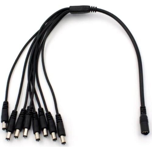 1pcs CCTV Security Camera 1 DC Female To 2 3 4 5 Male plug Power Cord adapter Connector Cable Splitter for 12V 24V LED Strip