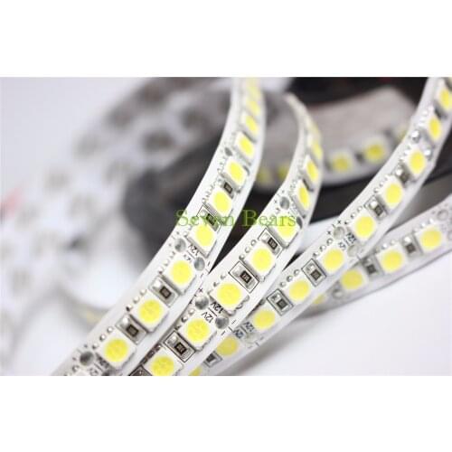 10mm PCB LED strip 5050 12V 24V flexible led tape light 120 leds/m, 600led/5m 5m/lot Warm White,White rgb waterproof