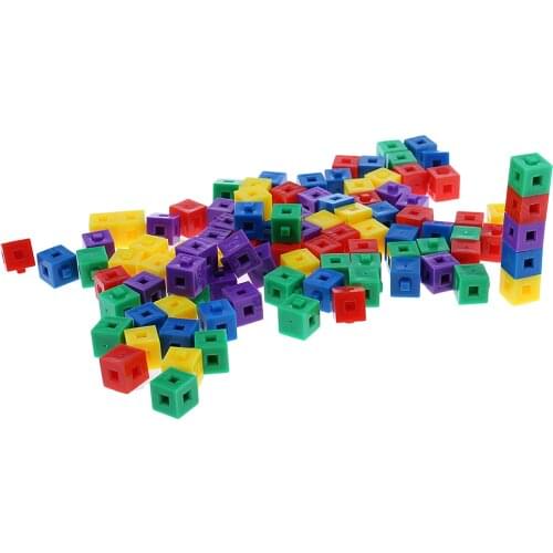 100Pcs/Pack 1cm Building Kit Stacking Cube for Kids Children Baby Intelligence Developing Toys