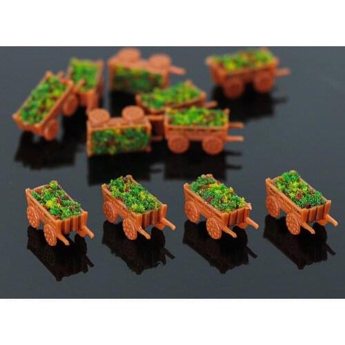 12pcs N scale Miniature Park Flowerbed 1:150 Flower Trailer Garden Scenery Model Train Layout GY38150