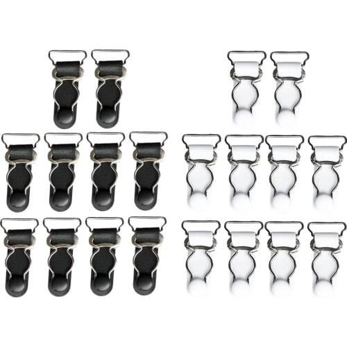 20/set White Black Women Garter Belt Straps Corset Suspenders Clips Hooks