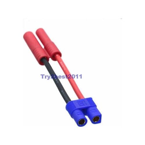 5CM Turnigy HXT 4MM Male to EC3 Style Female Connector / Adapter - 14awg Wire