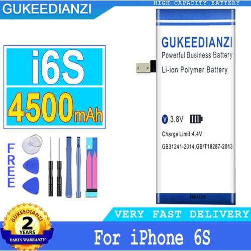 4500mAh GUKEEDIANZI Battery i6S For Apple iPhone 6S iPhone6S Big Power Bateria