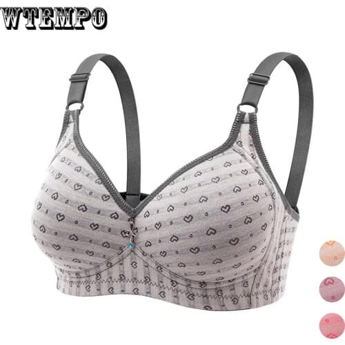 Push Up Bras for Women Seamless Plus Size Bra Printed Sexy Tube Underwear Wireless Soft Brassiere Female Large 100C Cup Bralette