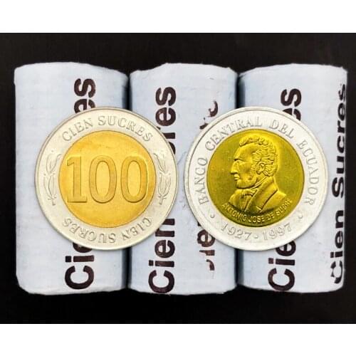 Ecuador 100 Sucre 1997 100% Real Unc Genuine Original Coins Collection Coin