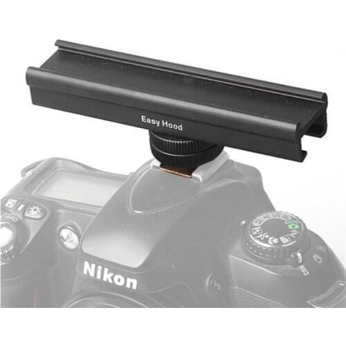 Easy Hood 4" 10cm Flash Bracket Hot Cold Shoe Extension Rail Bar for Canon Nikon DSLR Camera Led Video light Microphone
