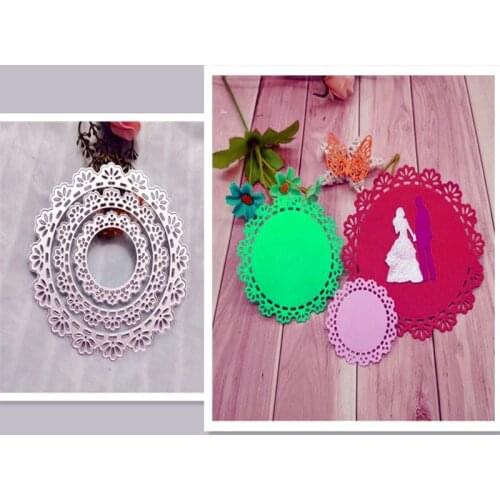 Round lace background Metal Cutting Dies for DIY Scrapbooking Album Paper Cards Decorative Crafts Embossing Die Cuts