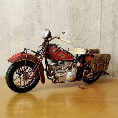 Model Indian Motorcycle Modelcar Ironwork Retro Crafts Handmade Collection Handicraft Decorations Gifts Retro Nostalgic