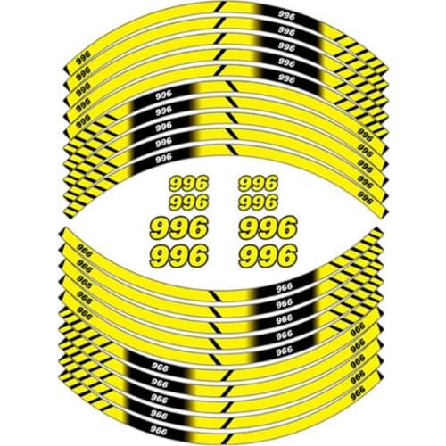 Motorcycle Front Rear Rim Stickers Covering Wheel Film Border Reflective Waterproof LOGO Decals Sticker For DUCATI 996 999