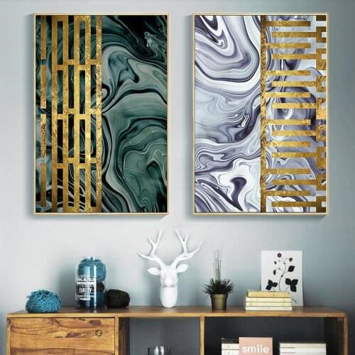 Light Luxury Style Abstract Poster Home Decoration Modern Living Room Background Wall Frameless Printing Hanging Painting Core