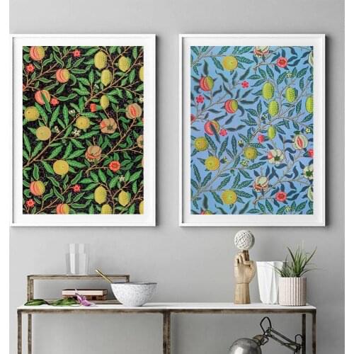William Morris Poster Exhibition Art Print Floral Vintage Botanical Fruit Pattern Bathroom Canvas Painting Home Decoration Decor