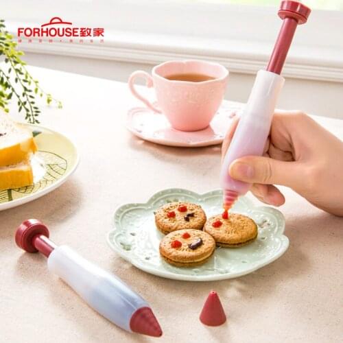 Dessert Decorator Pen Icing Pen Chocolate Decorating Tools Cake Mold Cream Cup Cake Icing Piping Pastry Nozzles Baking Tool
