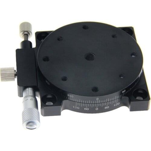 R-axis 90mm 3.5" manual 360 degree rotary slide micrometer precision displacement angle adjustment platform optics RS90-L