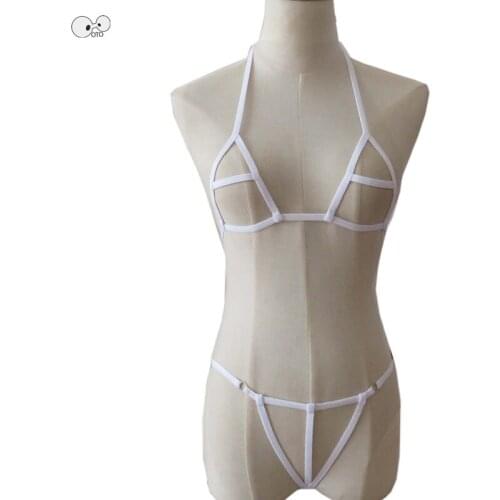 Open Crotch Women Extreme Sexy Micro Bikini Set Bandage Erotic Lingeries Underwear Sex G-string Mini Thong Swimwear Bathing Suit