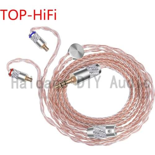 TOP-HiFi 3.5/2.5/4.4 Balanced Copper Silver Plated Mixed Headphone Upgrade Cable A2DC For CKR100 CKR90 CKS1100 LS50