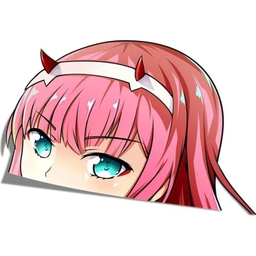 Two PEEKER Car Stickers Anime Vinyl Stickers Decorative Waifu Cartoon Decal Good Quality Waterproof Sun Protection Anti-UV