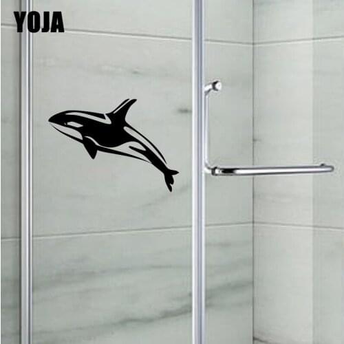 YOJA 18x24.9CM Bathroom Killer Whale Decals Decoration Home Bedroom Wall Sticker G2-0501