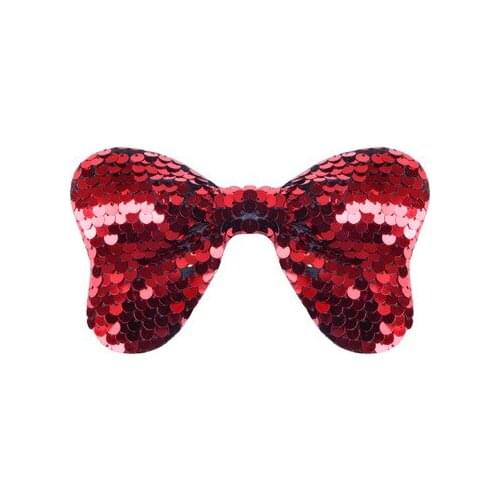 New golden European and American childrens hair accessories New big bow sequin flip fish scale duckbill clip