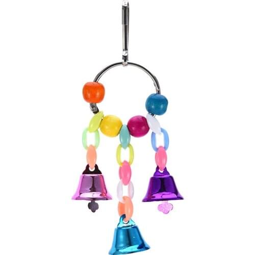 1PC Bell Chain Parrots Toys Bird Accessories Bird Cage Toys For Pet Small Parrots Birds Simple Hanging Toy Pet Products