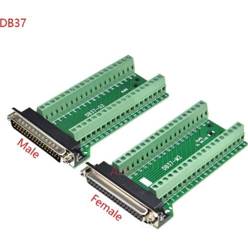 1PCS DB37 37PIN 2 ROW male female connector to terminal adapter D-SUB converter 37 pin terminal board Signal Module