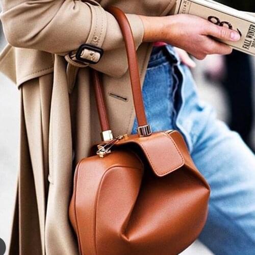2021 Trend Designer Handbag High Quality PU Leather Dumpling Bags For Women Retro Shoulder Bag Brand Brand Lady Hand Bag