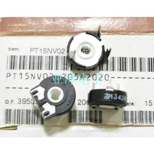 5PCS/LOT Imported Spanish PIHER trimmer potentiometer, PT15-2M horizontal adjustable resistor oval hole