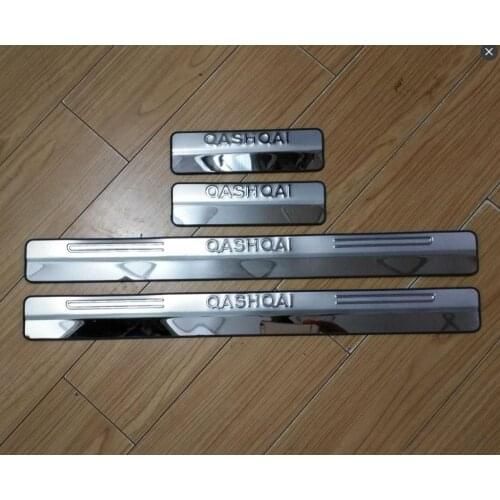 Car Styling For 2009-2015 J10 Nissan Qashqai Side Door Sill Protector Threshold Scuff Plate Welcome Pedals Covers Trims