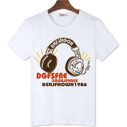 BGtomato Headset Retro T-shirt men Music shirts cheap sale brand top tees Short sleeve o-neck fashion t-shirt men
