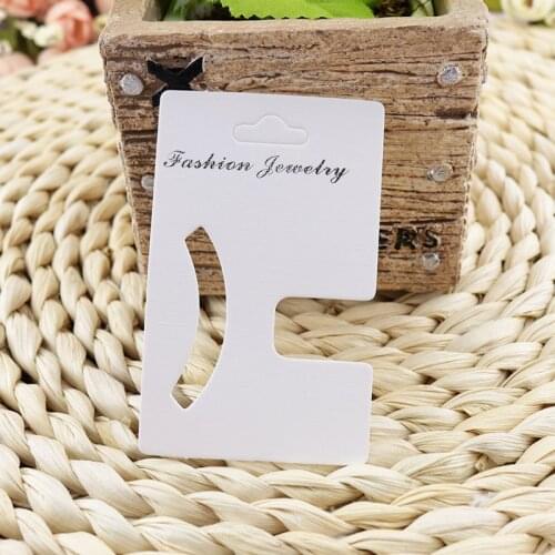 Paper Jewelry Hair Accessories Clips Band Hair Claw Packaging Display Card 200pcs/lot White Cardboard 4.6x7.5cm Jewelry DIY