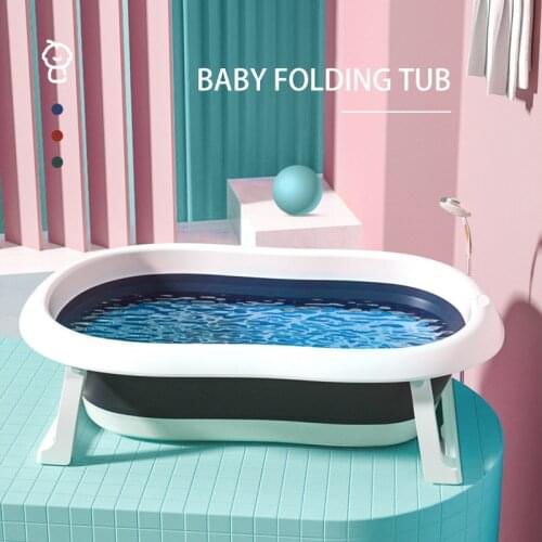 Baby Bathtub Folding Portable Plastic Large Tub Bath Pool Bathroom Wash Shower Children Gift