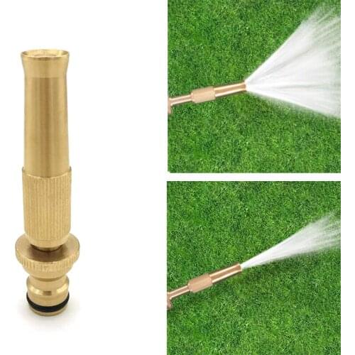 2pcs Adjustable Spray Gun Hose Nozzle High Pressure Straight Copper Gun for Car Wash Watering Flower Garden Hose Wand