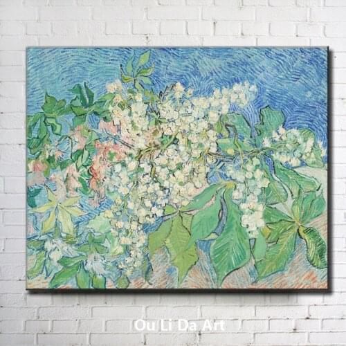 Impression Van white flowers landscape canvas printings oil painting printed on canvas home wall art decoration picture no frame