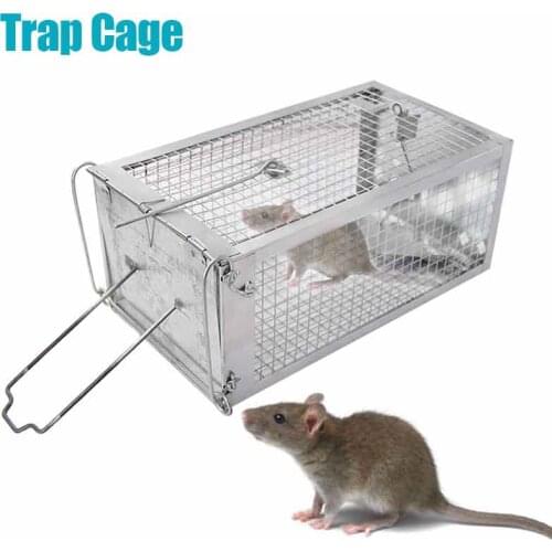 New Single Door Rat Catch Cage Mice Repeller Stainless Steel Mouse Animal Trap Box Клетка Для Крысы Mouse Trap