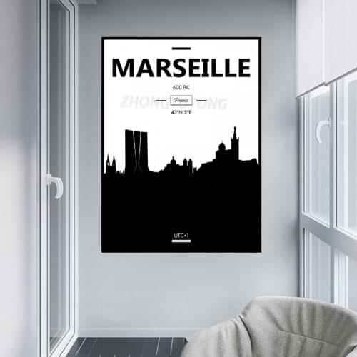 Marseille Canvas Painting Wall Art Pictures Prints Home Decor Wall Poster Decoration for Living Room