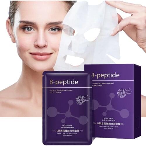 Face Mask Moisturizing Hydrating Brighten Shrink Pores Repair Glycerin Essence Whitening Oil Control Sheet Skin Care 30ml*10pcs