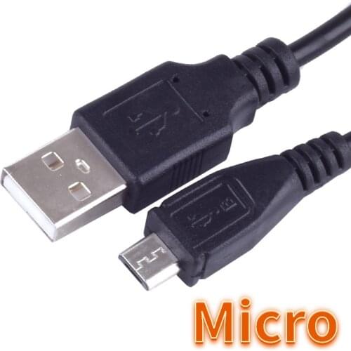 Micro Charging Cable 100cm 1M 3FT DC Power Plug USB 2.0 To Micro USB Elbow Left Angled 90 degree 2A charging charge 2pin Cable