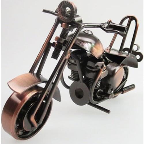 ZOCDOU 1 Piece 15cm Metal Welding Motorcycle Desk DIY Motorbike Motor Bicycle Autobike Van Model Miniature Home Craft Ornaments