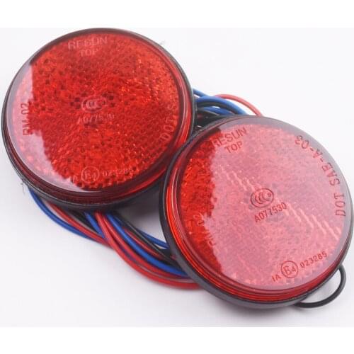 1Pair Motorcycle Waterproof 24 LED Motorcycle Round Reflector Tail Brake intermitente led moto Turn Signal Light for motorcycle