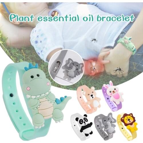 Cartoon silicone Mosquito Repellent Bracelet for Kids Cute Cartoon Silicone Mosquito Insect Killer Wristbands Anti-Mosquito Band