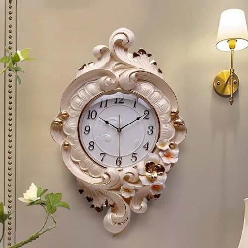 European wall clock light luxury table living room home creative decoration clock personality mute table 3D clock bedroom quartz